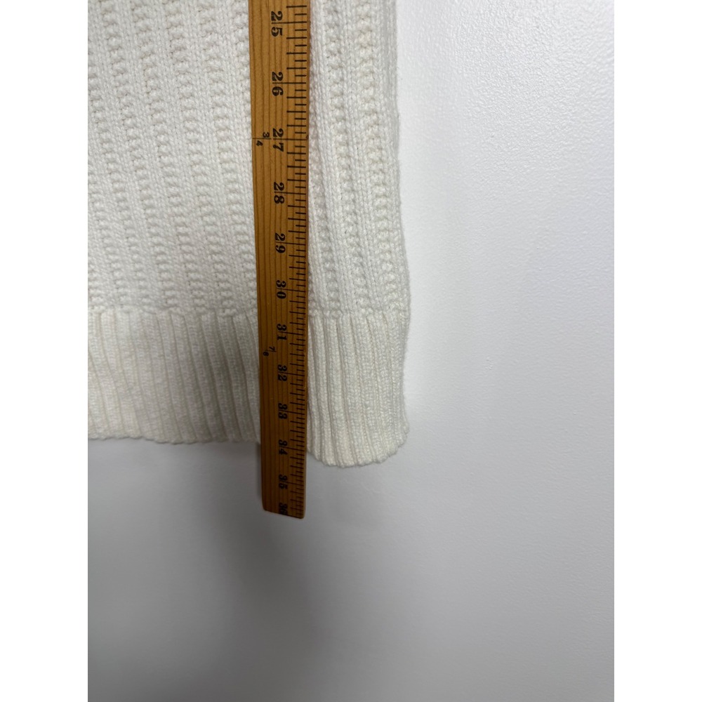 Classic Banana Republic Womens Small Sweater Dress Ivory Ribbed Knit Turtleneck - Picture 5 of 8